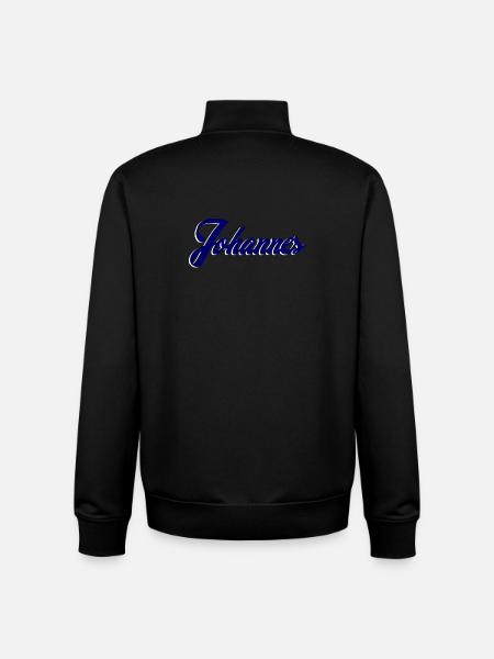 Name Johannes Personalization - Unisex Organic Zip Sweatshirt by Stanley/Stella - black