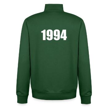Personalize 1994 Birthday Template Design - Unisex Organic Zip Sweatshirt by Stanley/Stella - bottle green - Back - AI Model Male 185 dark (185cm)