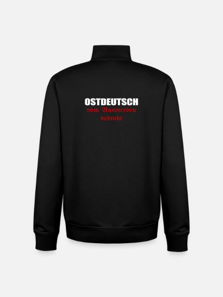 East Germans threatened with extinction - Unisex Organic Zip Sweatshirt by Stanley/Stella - black