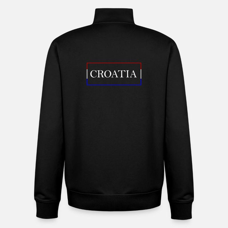 Croatia Design Kroatien - Unisex Organic Zip Sweatshirt by Stanley/Stella - black
