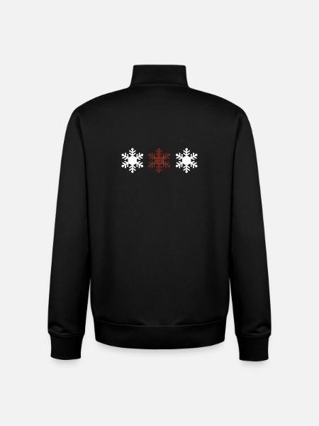 Tartan Snowflake - Unisex Organic Zip Sweatshirt by Stanley/Stella - black