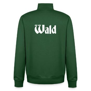 Forest - Unisex Organic Zip Sweatshirt by Stanley/Stella - bottle green - Back - AI Model Male 185 dark (185cm)