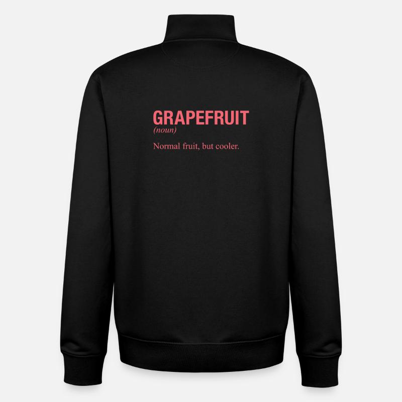 GRAPEFRUIT Pampelmuse - Unisex Organic Zip Sweatshirt by Stanley/Stella - black