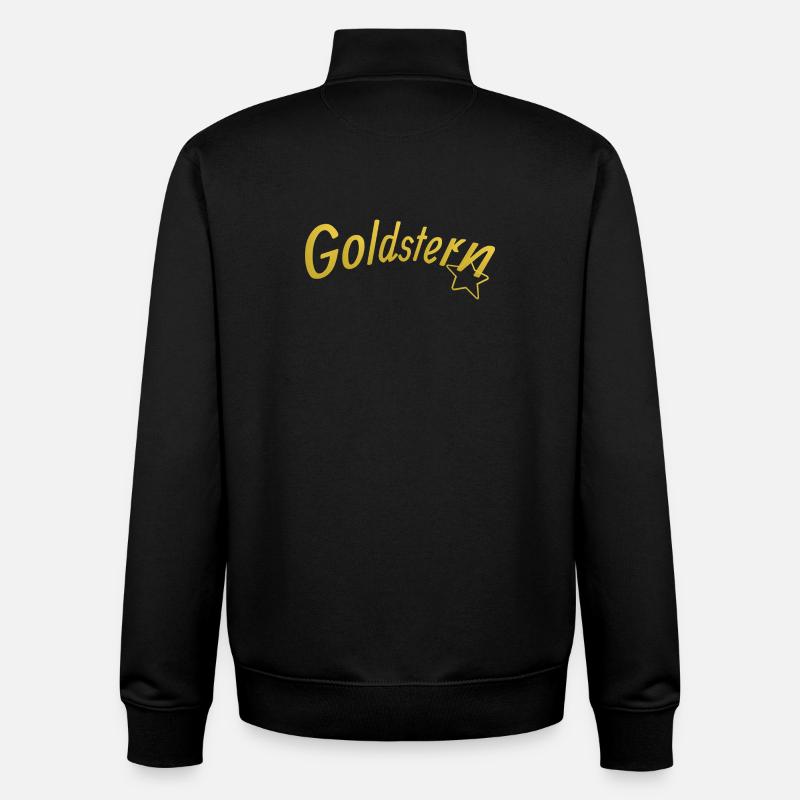 Étoile d’or - Sweat zippé unisexe en coton bio Stanley/Stella - noir