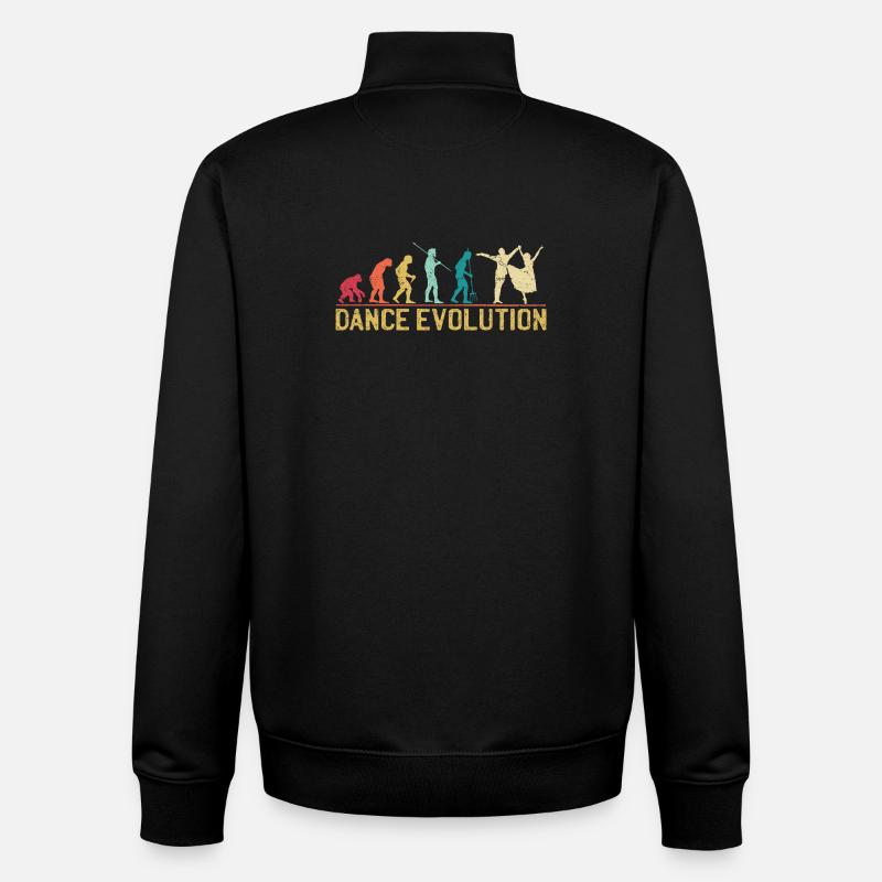 Dance Evolution Silhouette Design - Unisex Organic Zip Sweatshirt by Stanley/Stella - black