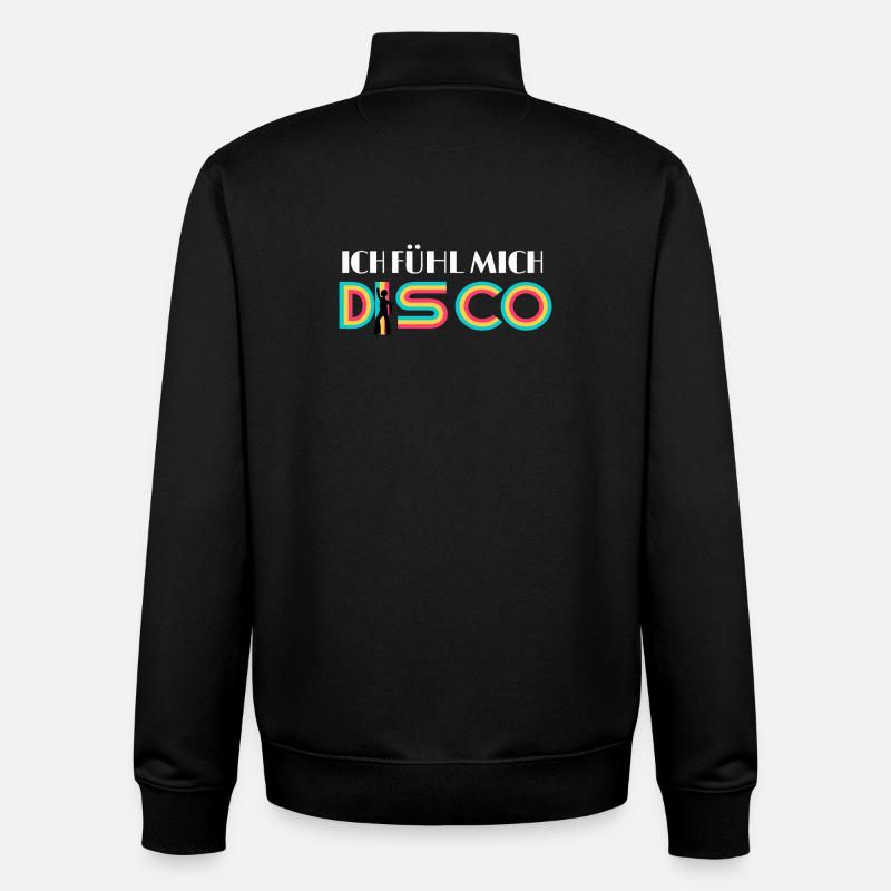 I FEEL DISCO, - Unisex Organic Zip Sweatshirt by Stanley/Stella - black