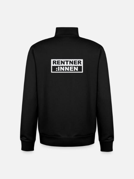 Lustiges Rentner-Design - Unisex Organic Zip Sweatshirt von Stanley/Stella - Schwarz