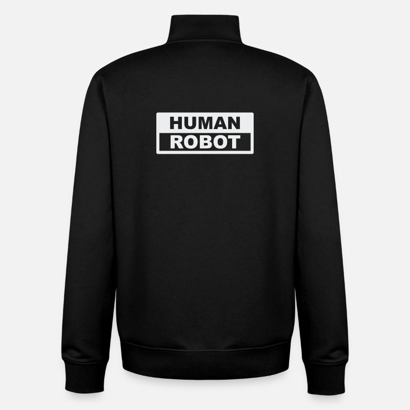 Human Robot - reale Intelligenz - Unisex Organic Zip Sweatshirt von Stanley/Stella - Schwarz