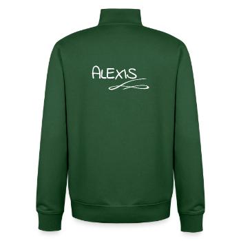 Alexis als Vorname - Unisex Organic Zip Sweatshirt von Stanley/Stella - Flaschengrün - Hinten - AI Model Male 185 dark (185cm)