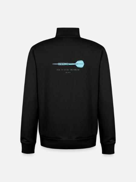 Dart Illustration Technical Blueprint Dart - Unisex Organic Zip Sweatshirt by Stanley/Stella - black
