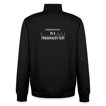 Perimenopause Humor Perimenopause - Unisex Organic Zip Sweatshirt von Stanley/Stella - Schwarz - Hinten - AI Model Male 185 light (185cm)
