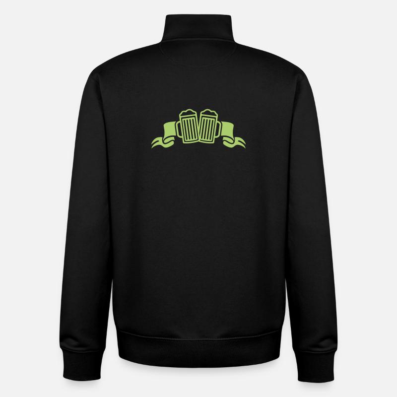 Grüne Biergläser Feierstunde - Unisex Organic Zip Sweatshirt von Stanley/Stella - Schwarz
