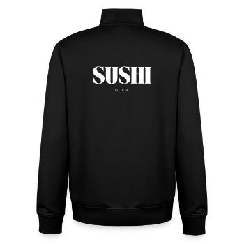 Sushi ist Liebe - Unisex Organic Zip Sweatshirt von Stanley/Stella - Schwarz - Hinten - AI Model Male 185 light (185cm)