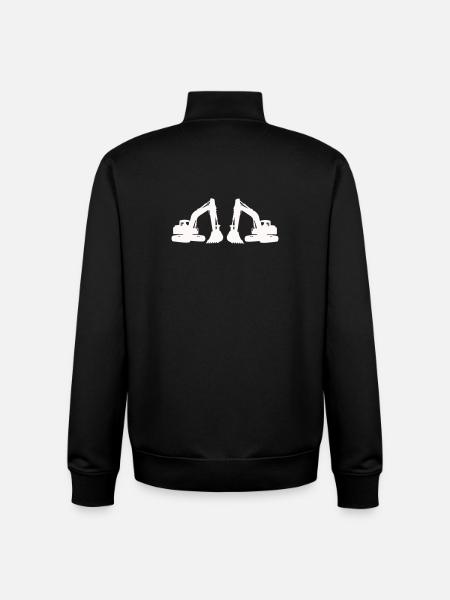 Double Excavator Silhouette - Unisex Organic Zip Sweatshirt by Stanley/Stella - black