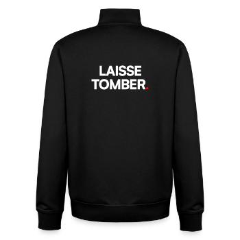 Laisse tomber - Sweat zippé unisexe en coton bio Stanley/Stella - noir - Dos - AI Model Male 185 light (185cm)