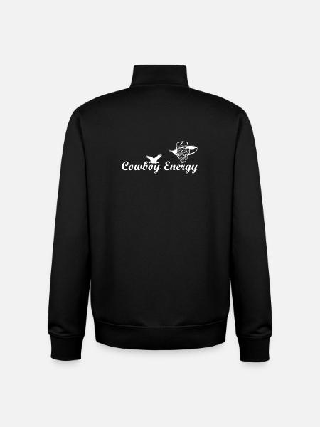 Cowboy_Energy_Design - Unisex Organic Zip Sweatshirt by Stanley/Stella - black