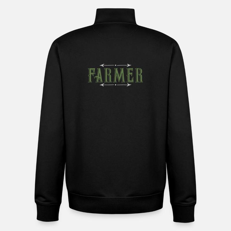 farmer - Unisex Organic Zip Sweatshirt by Stanley/Stella - black