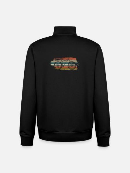 Retro Sunglasses Sunset Stripes - Unisex Organic Zip Sweatshirt by Stanley/Stella - black