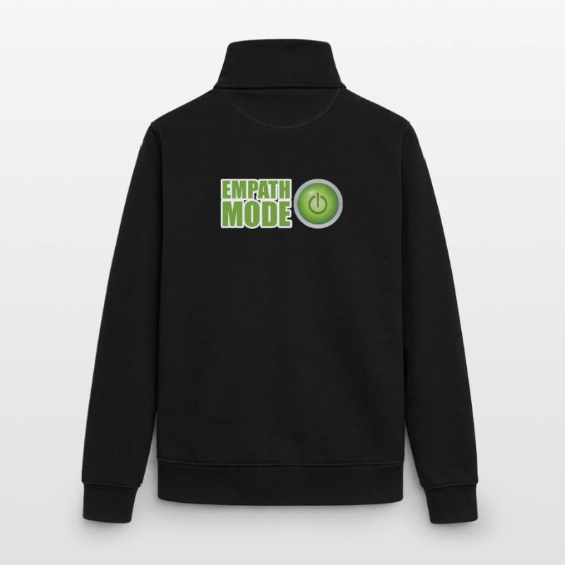 Conception du bouton d’alimentation vert du mode Empath Sweat zippé unisexe en coton bio Stanley/Stella