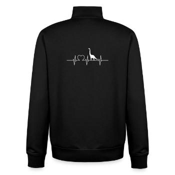 Dino Dinosaur Dinosaur - Unisex Organic Zip Sweatshirt by Stanley/Stella - black - Back - AI Model Male 185 light (185cm)