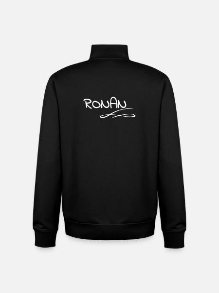 Abstract Line Art Ronan - Unisex Organic Zip Sweatshirt by Stanley/Stella - black