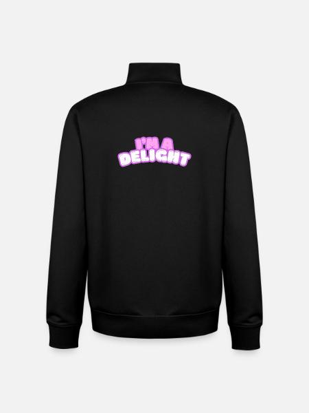 Im Delight Bubble Text - Unisex Organic Zip Sweatshirt von Stanley/Stella - Schwarz