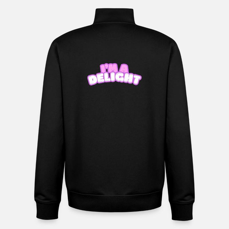 Im Delight Bubble Text - Unisex Organic Zip Sweatshirt von Stanley/Stella - Schwarz