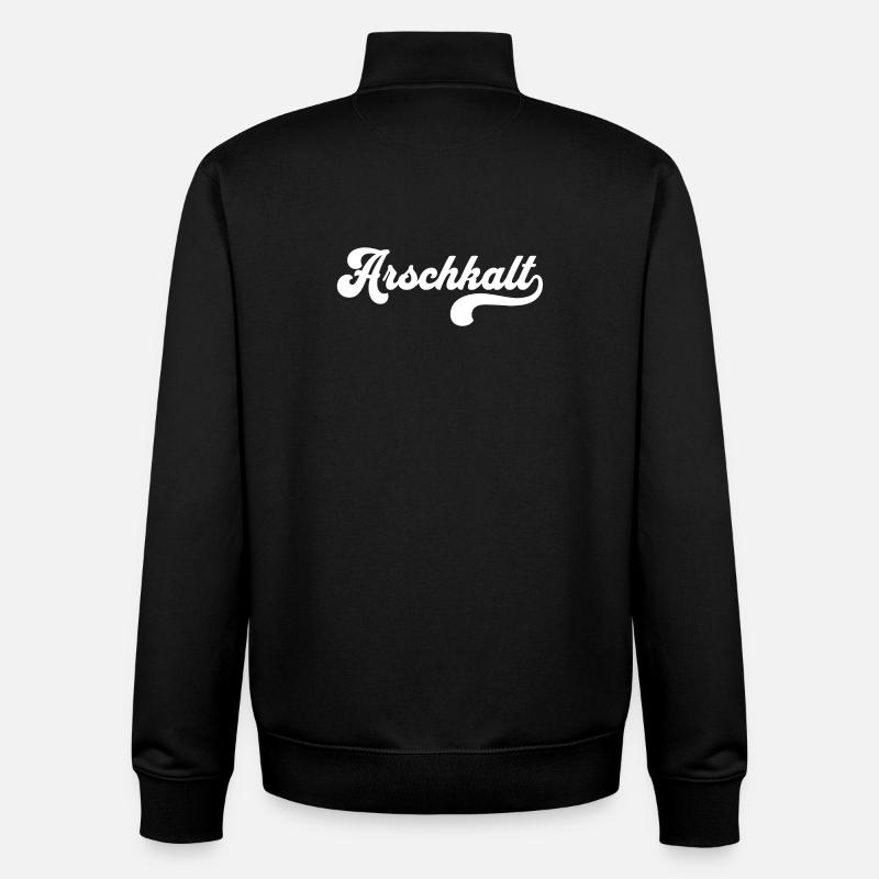 Arschkalt - Unisex Organic Zip Sweatshirt von Stanley/Stella - Schwarz