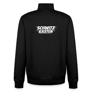 Prise de tête – jeu de mots pour Fitness & Training - Sweat zippé unisexe en coton bio Stanley/Stella - noir - Dos - AI Model Male 185 light (185cm)