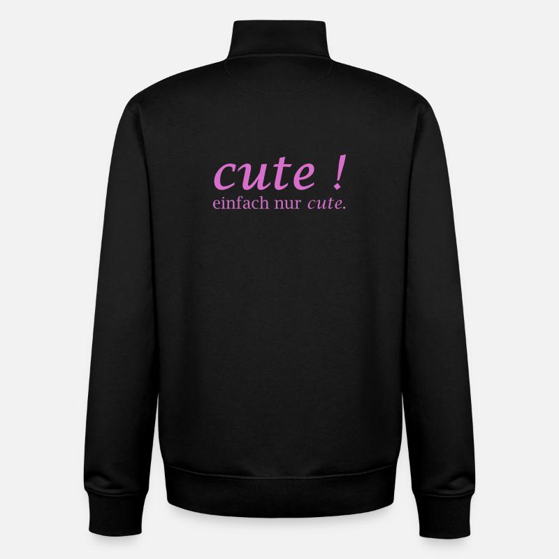Cute! Einfach Nur Cute - Unisex Organic Zip Sweatshirt von Stanley/Stella - Schwarz