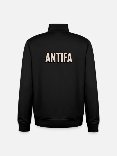Antifa - Antifascist Merch - Unisex Organic Zip Sweatshirt by Stanley/Stella - black