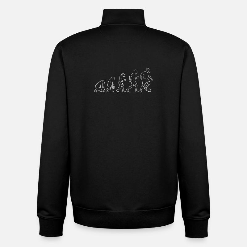Evolution Fußball Kick Fußball Fan - Unisex Organic Zip Sweatshirt von Stanley/Stella - Schwarz