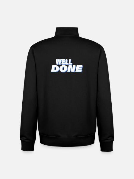WELL DONE - Unisex Organic Zip Sweatshirt by Stanley/Stella - black