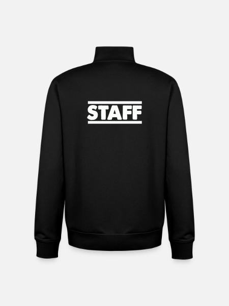 Staff Lettering Bold Contrast - Unisex Organic Zip Sweatshirt by Stanley/Stella - black