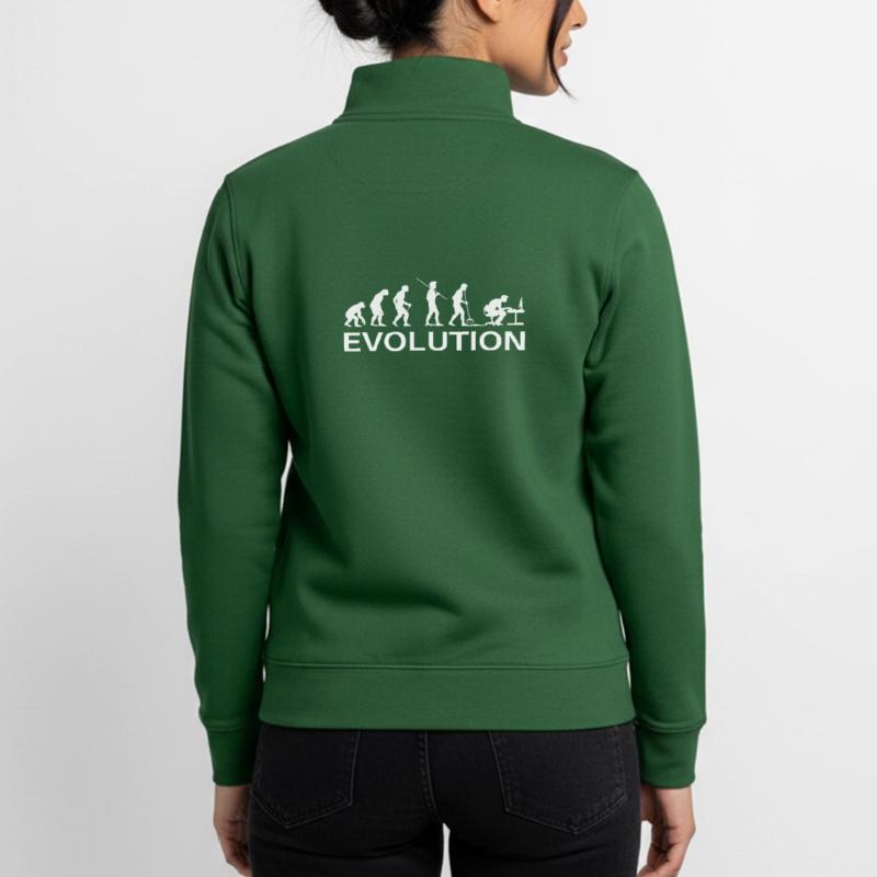 Programmierer Evolution Informatiker Entwickler Unisex Organic Zip Sweatshirt von Stanley/Stella