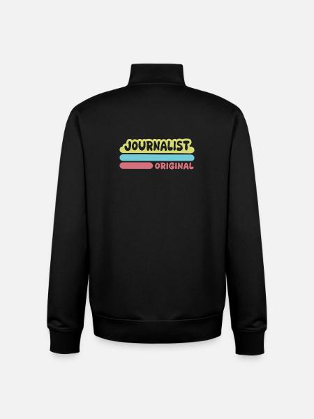 Saying journalist - Unisex Organic Zip Sweatshirt by Stanley/Stella - black