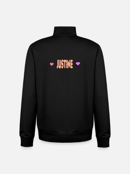 Justine - Sweat zippé unisexe en coton bio Stanley/Stella - noir