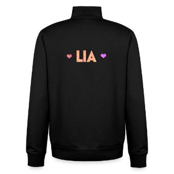 Lia - Unisex Organic Zip Sweatshirt by Stanley/Stella - black - Back - AI Model Male 185 light (185cm)