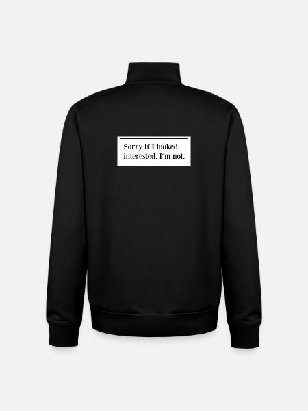 Sarkastischer Ironischer Sarkasmus Ironie Spruch - Unisex Organic Zip Sweatshirt von Stanley/Stella - Schwarz