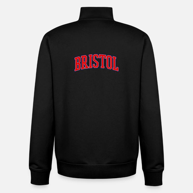 Bristol Varsity Bow Logo - Unisex Organic Zip Sweatshirt by Stanley/Stella - black
