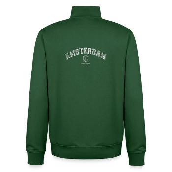 Amsterdam Hollande - Sweat zippé unisexe en coton bio Stanley/Stella - vert bouteille - Dos - AI Model Male 185 dark (185cm)