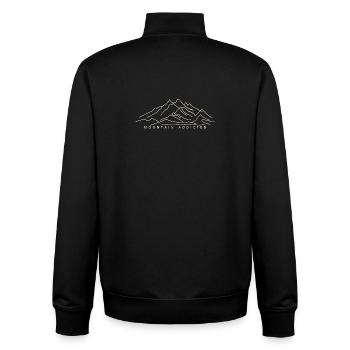 Mountain addicted - Unisex Organic Zip Sweatshirt by Stanley/Stella - black - Back - AI Model Male 185 light (185cm)