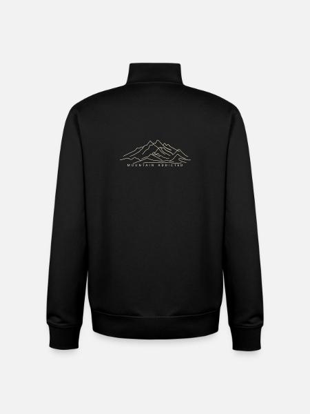 Mountain addicted - Unisex Organic Zip Sweatshirt by Stanley/Stella - black