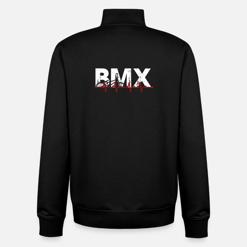 T-shirt BMX Pulse Graphic - Sweat zippé unisexe en coton bio Stanley/Stella - noir