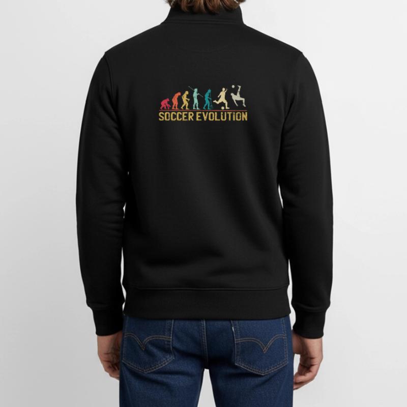 Conception de la progression de Soccer Evolution Sweat zippé unisexe en coton bio Stanley/Stella