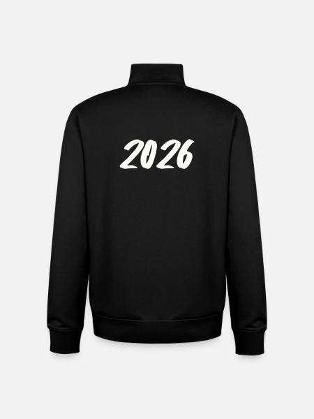 Year 2026 Brushstroke - Unisex Organic Zip Sweatshirt by Stanley/Stella - black