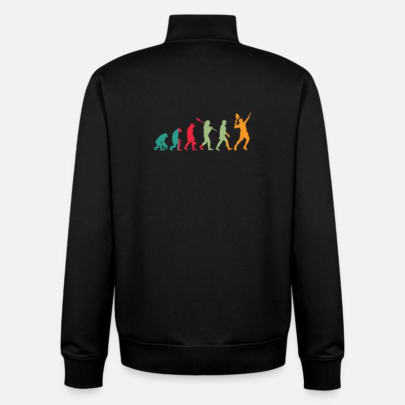 Tennis Evolution Retro - Unisex Organic Zip Sweatshirt von Stanley/Stella - Schwarz