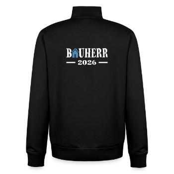 Client 2026 - Unisex Organic Zip Sweatshirt by Stanley/Stella - black - Back - AI Model Male 185 light (185cm)