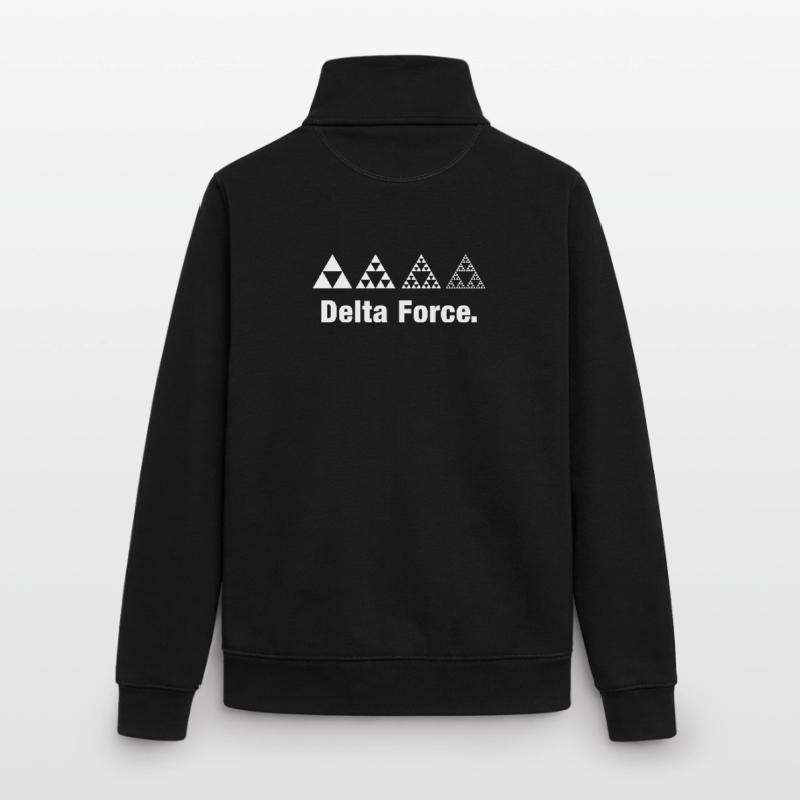 Fractal Triangle Force Geometry Recursion Unisex Organic Zip Sweatshirt by Stanley/Stella