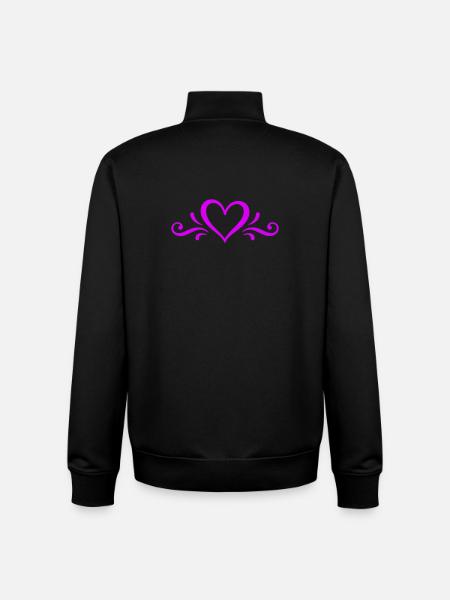 Heart Icon - Unisex Organic Zip Sweatshirt by Stanley/Stella - black